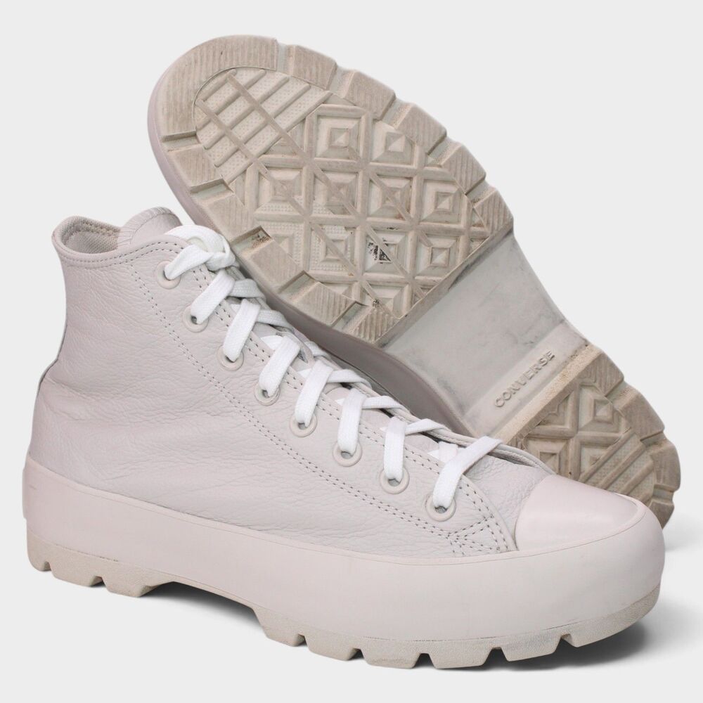 Converse Chuck Taylor Lugged 2.0 Women 11 Desert Sand Leather Platform - Picture 9 of 14